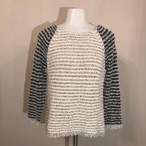 Super Cozy LOFT 3/4 sleeve stripe sweater